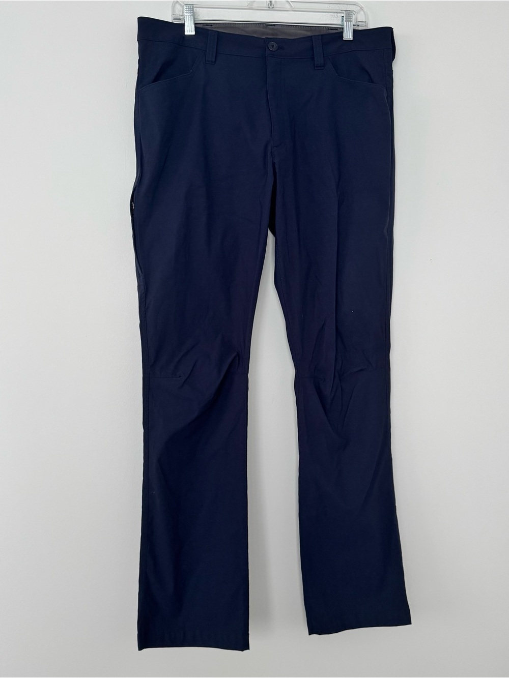 Eddie Bauer Tech Pants Mens 40x34 Navy Blue Stretch Nylon Outdoor Hiking Travel